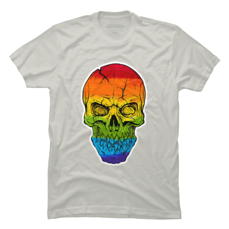 LGBT Pride Month Rainbow Skull T-Shirt by MAYXUC