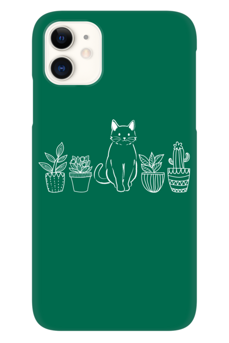 Cats and Plants, Plant lady, Plant lover, Gardener by Snasstudios