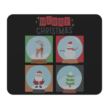 Merry Christmas tree Reindeer Santa Claus Snowman Seasons Greet by BoogieCreates