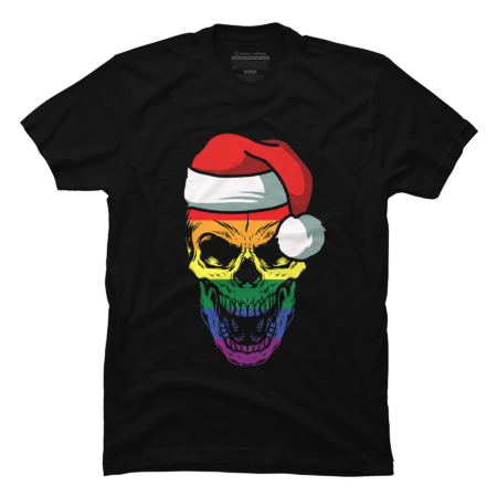 Rainbow Skull Santa Hat by Playmore