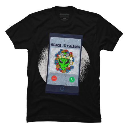 Funny Retro Alien Space Is Calling Outer Space by DeRose93