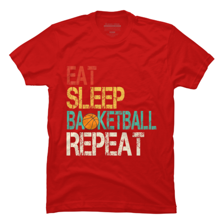 Eat Sleep Basketball Repeat Sport Quote by DesignNIcePro