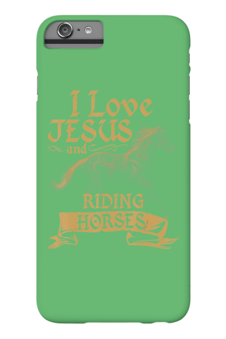 I Love Jesus And Riding Horses Lover Christian by DesignNIcePro