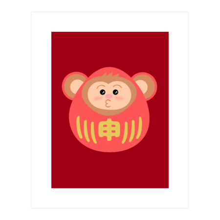 Monkey Daruma by Kanjisetas