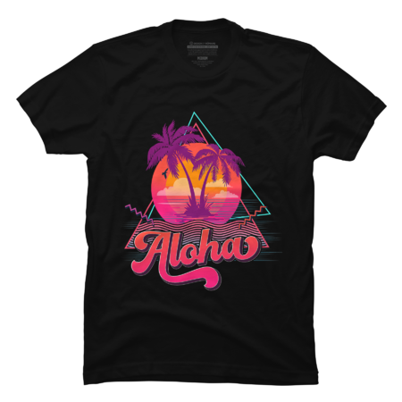 Aloha Hawaiian Palm Tree Beach by HighTechCo