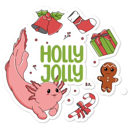 Holly Jolly Axolotl by kimprut
