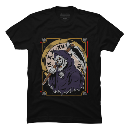 Death Tarot Card Grim Reaper Skull T-Shirt