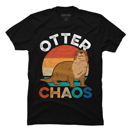 Otter Chaos Tee Retro by OUCHAN