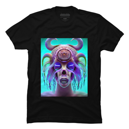 Jellyfish Creature With Horns T-Shirt by Icepeach