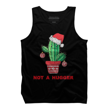Not a Hugger Cactus Christmas Shirt Funny Sarcastic by DeRose93