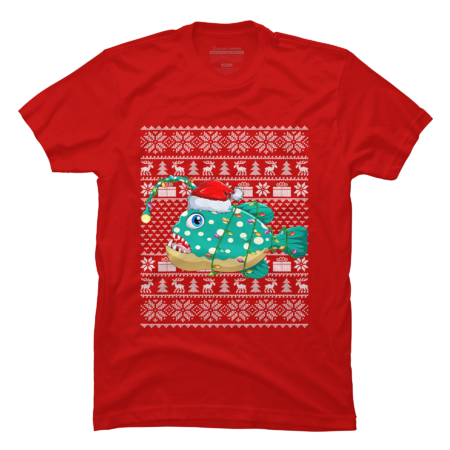 Christmas Santa Anglerfish  T-Shirt by Titanrose