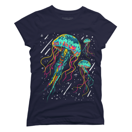 Colorful Jellyfish T-Shirt by WinterJJ