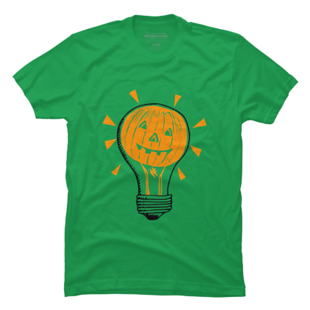 Pumpkin Light Bulb T-Shirt by Mandala69