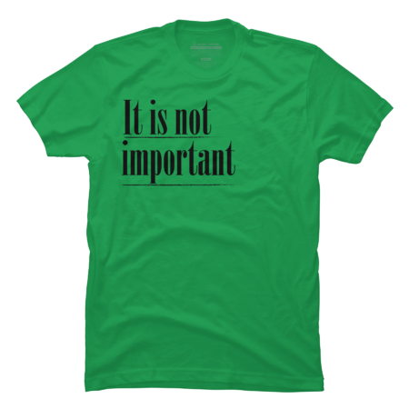 It is not important by Hanon