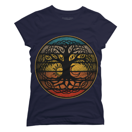 Vintage Tree of Life Sun and Moon Celtic Knot by eleanorstanley
