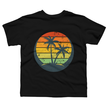 Vintage retro Palm tree beach  T-Shirt by WinterJJ