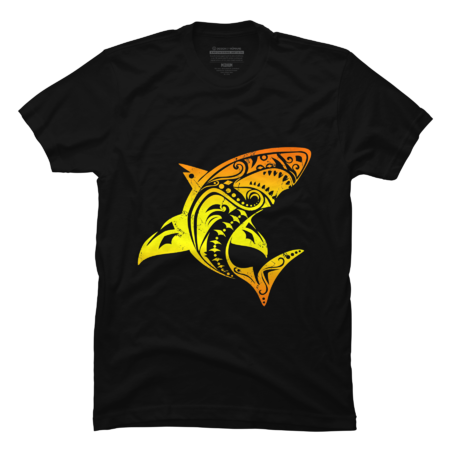 Shark Tribal Vintage Retro T-Shirt