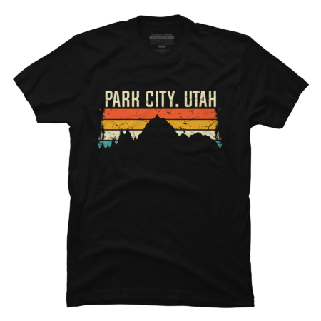 Park City Utah Retro Vintage, Retro Mountain utah by Snasstudios