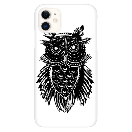 Black Tribal Owl by ZeichenbloQ
