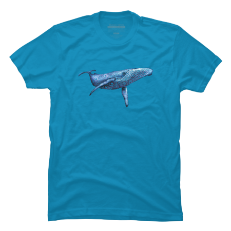 Swirly Blue Whale by VectorInk