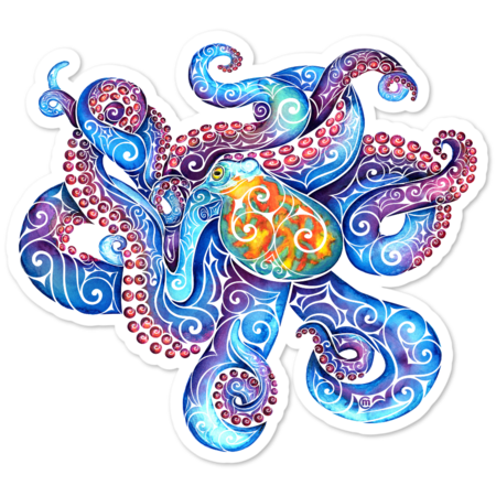 Swirly Octopus by VectorInk