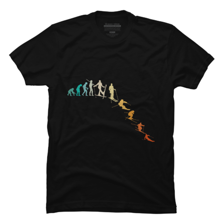 Evolution of Skiing T-Shirt by Tamisery