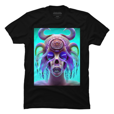 Jellyfish Creature With Horns Tee by Cherry1620