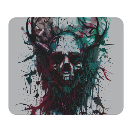 Druid Skull Splatter by PixaMorph