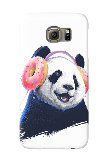 Panda in headphones by NikKor
