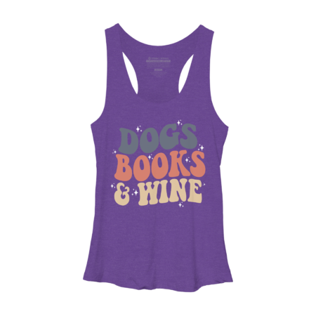 Dogs Books and Wine Groovy Retro by BIAWSOME