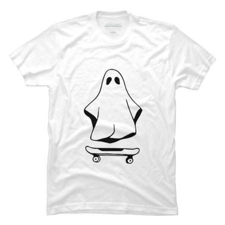 Skateboard with a ghost Halloween T-Shirt