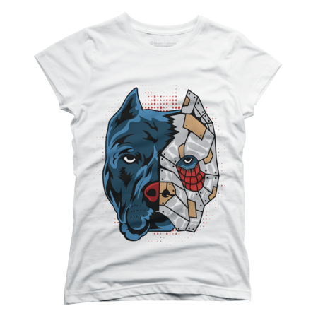 Pitbull robot dog T-Shirt by Cutemeow