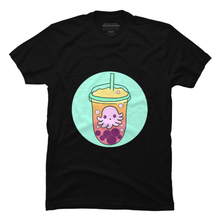 Kawaii Octopus Boba Bubble Iced Tea Cup T-Shirt