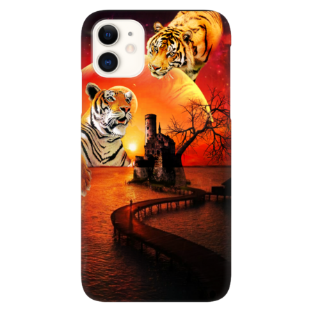 Tigers at Sunset by oboejive