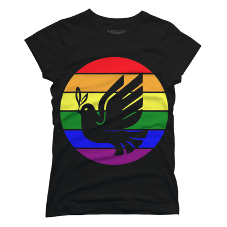 Dove Olive branch Rainbow Color LGBT Pride by CreativeHT