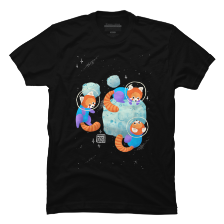 Red Panda Cute Space Astronaut Galaxy by PenandPixel
