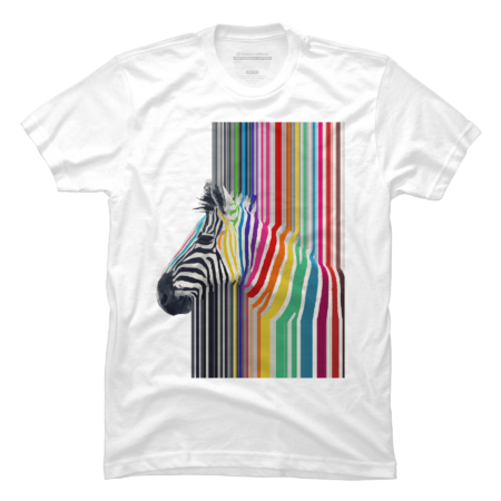 awesome trendy colourful vibrant stripes zebra by InovArts