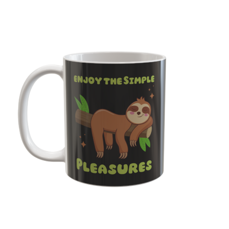 enjoy the Simple Pleasures Sloth funny by Rexregumdesign