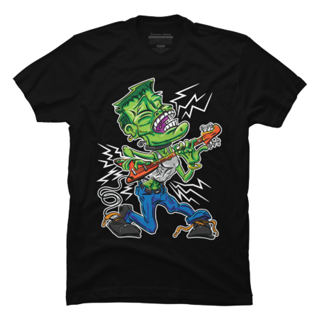 Frankenstein's Monster on Electric Guitar by eShirtLabs