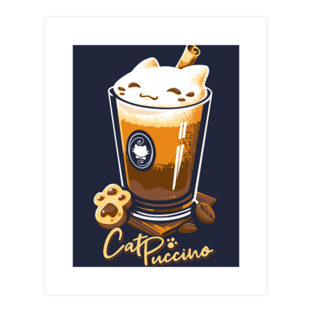 CatPuccino - Kawaii Cat Coffee Drink by Snouleaf