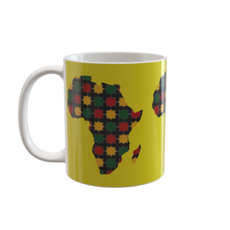 Africa map with geometric patterns colors by Titrit