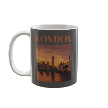 London Illustration, Big Ben by Sunset by BURRO