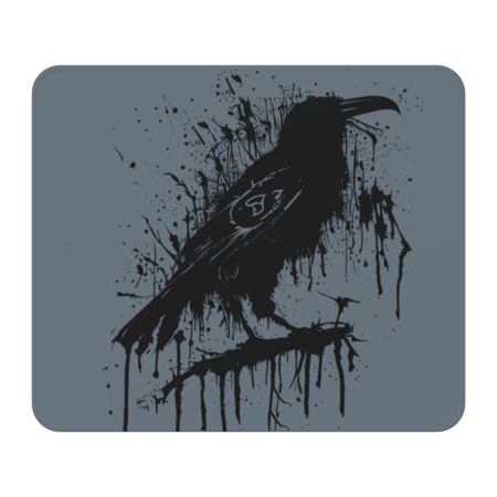 Black Raven Splatter Paint by PixaMorph