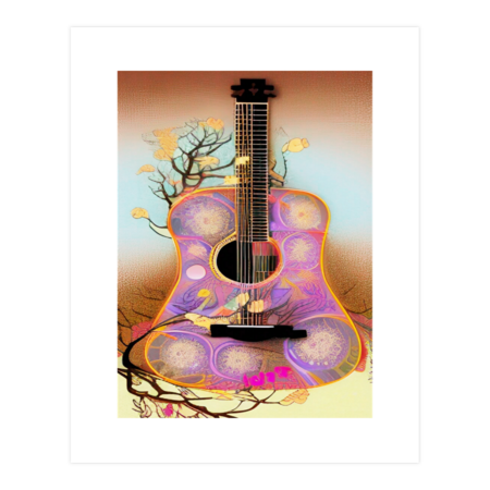 Acoustic Purple Guitar Tree of Life by AngelsCreatives