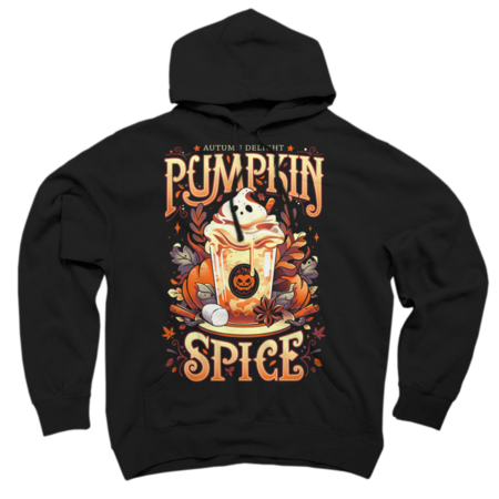 Ghostly Pumpkin Spice - Cute Food by Snouleaf