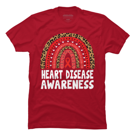 Rainbow Heart Disease Awareness In February We Go Red by BIAWSOME
