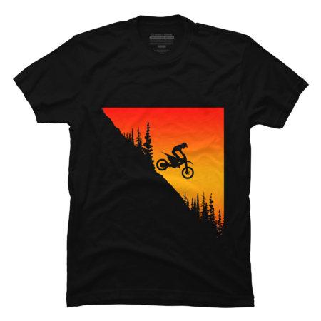 Down Hill Motocross T-Shirt by Crayhood
