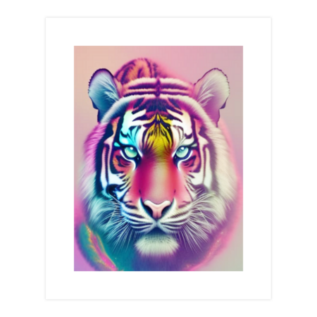 Colorful Tiger Art Painting by AngelsCreatives