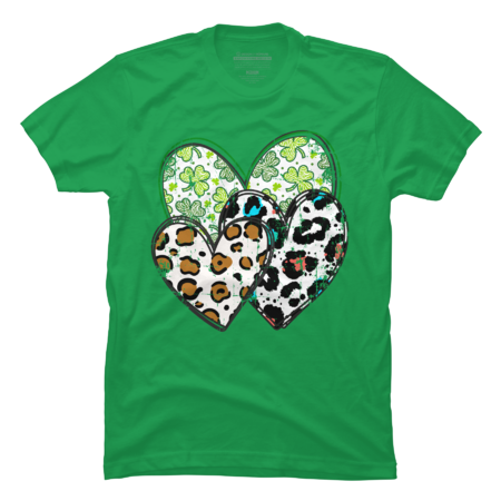 St. Patrick's Leopard Cowhide Hearts by Snasstudios