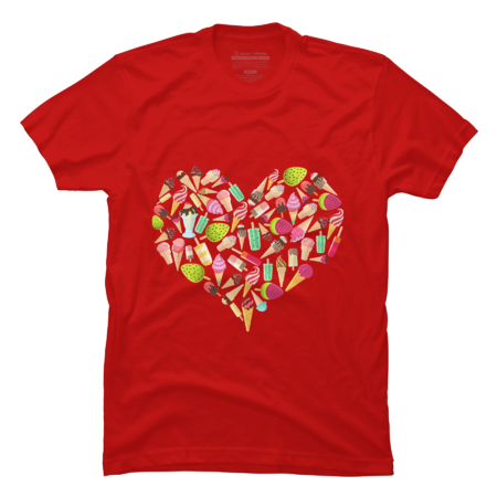 Ice Cream Heart T-Shirt by Rainyfern